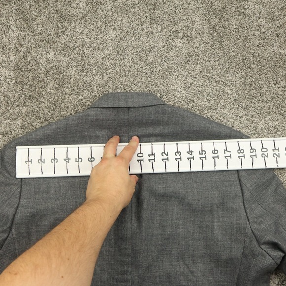 Chaps Jacket Mens 44R Gray Suit Separate Blazer Polyester Blend Formal Coat - Picture 11 of 13